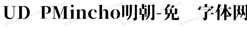 UD PMincho明朝字体转换